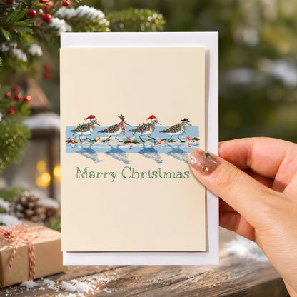 Christmas Sandpipers Greeting Card