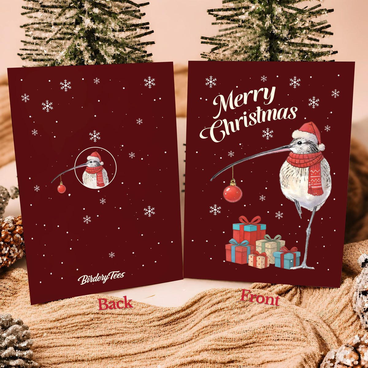 Curlew Holding Ornament Greeting Card