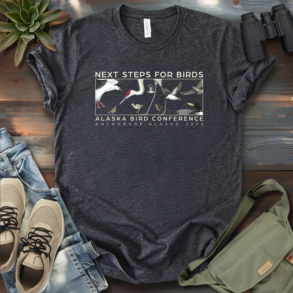 Alaska Bird Conference 2026 T-shirt (by Julia Ditto)
