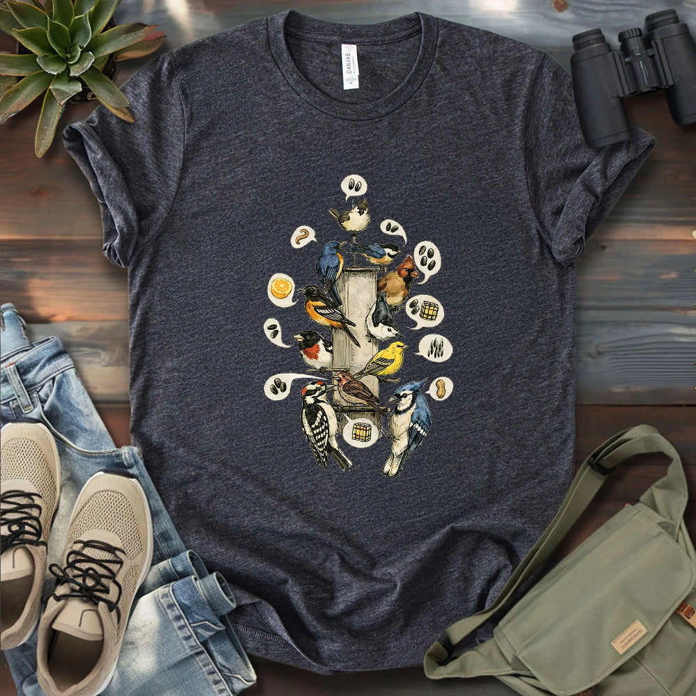 Busy Morning At Feeder T-shirt