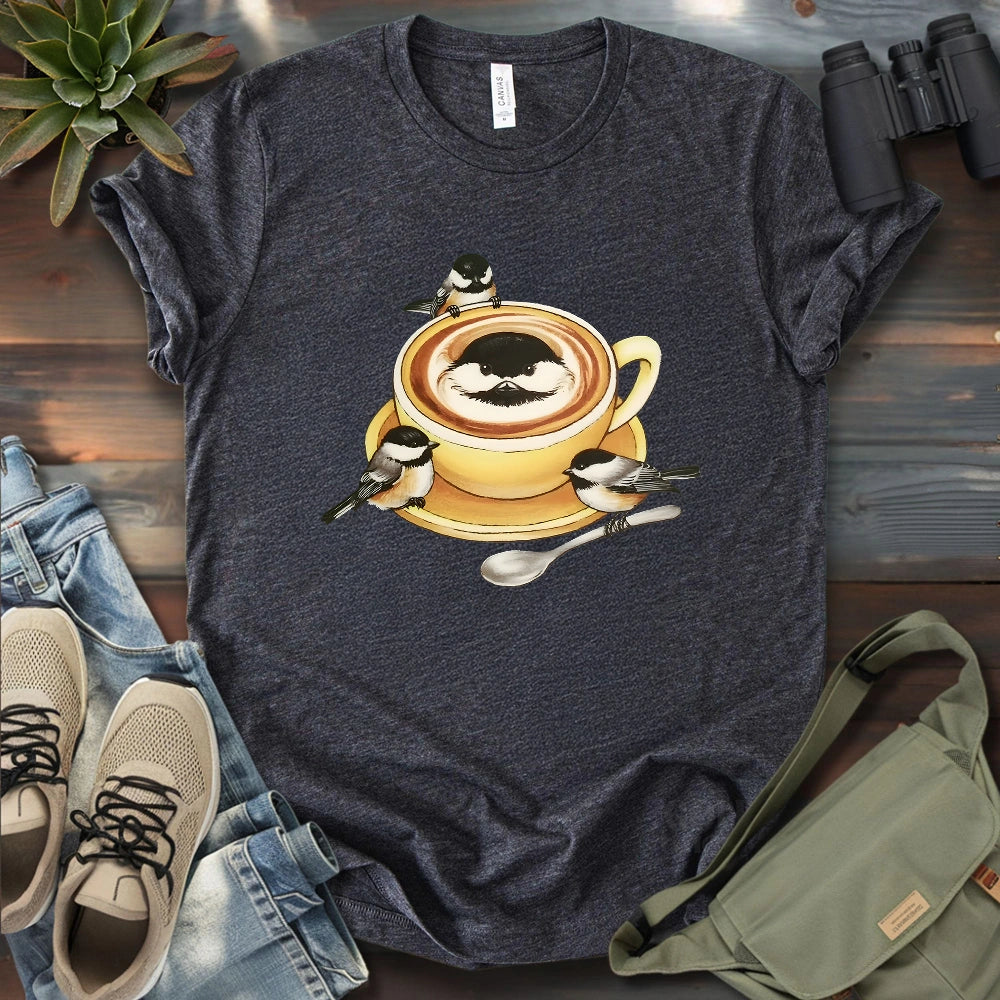 Coffee & Maybe Three Chickadees T-shirt