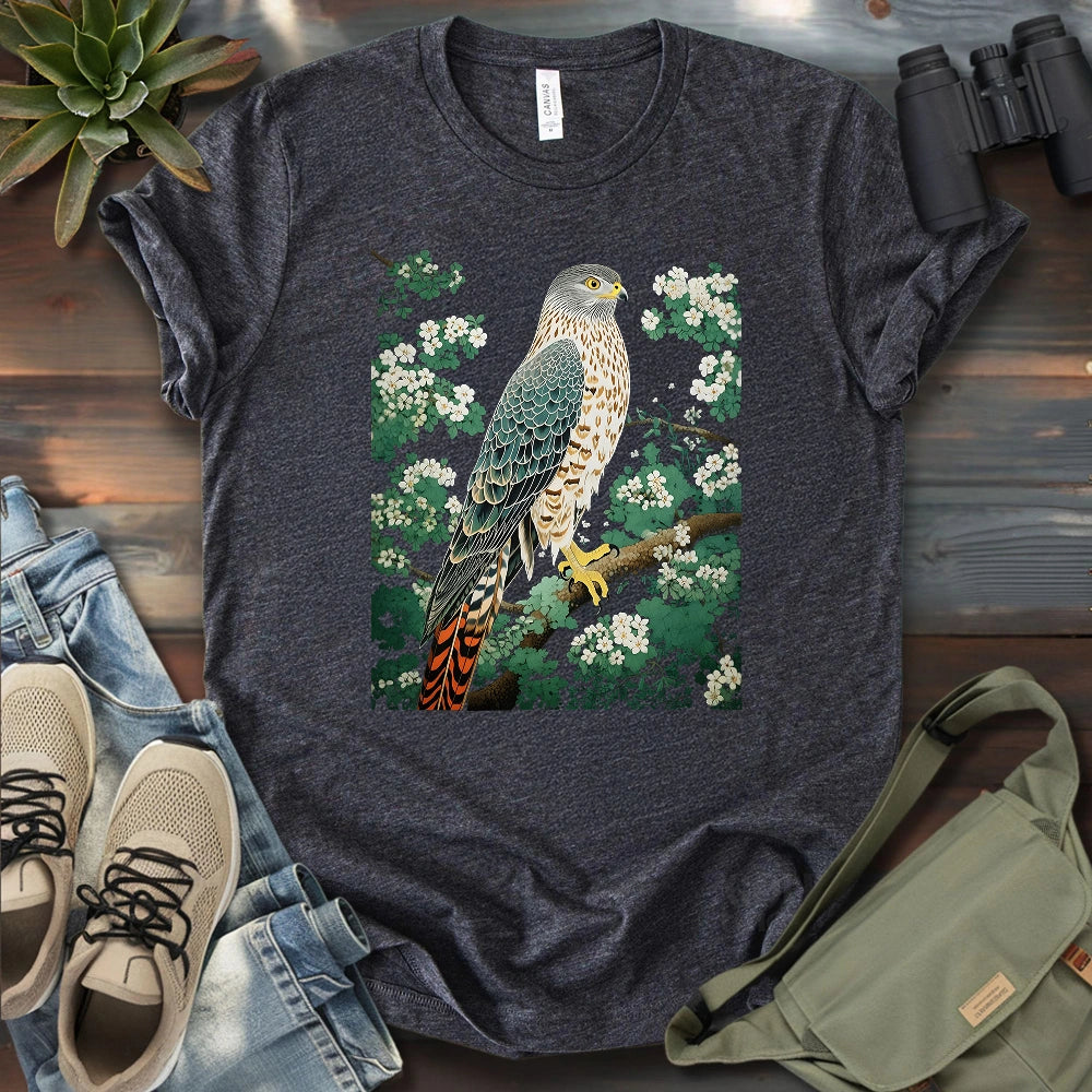 Hawk in Bloom T-shirt