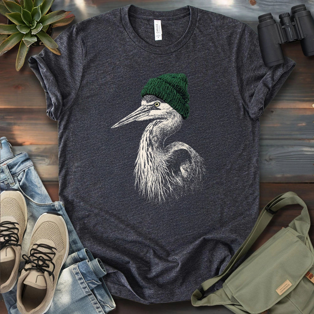 Heron Going Birdwatching T-shirt