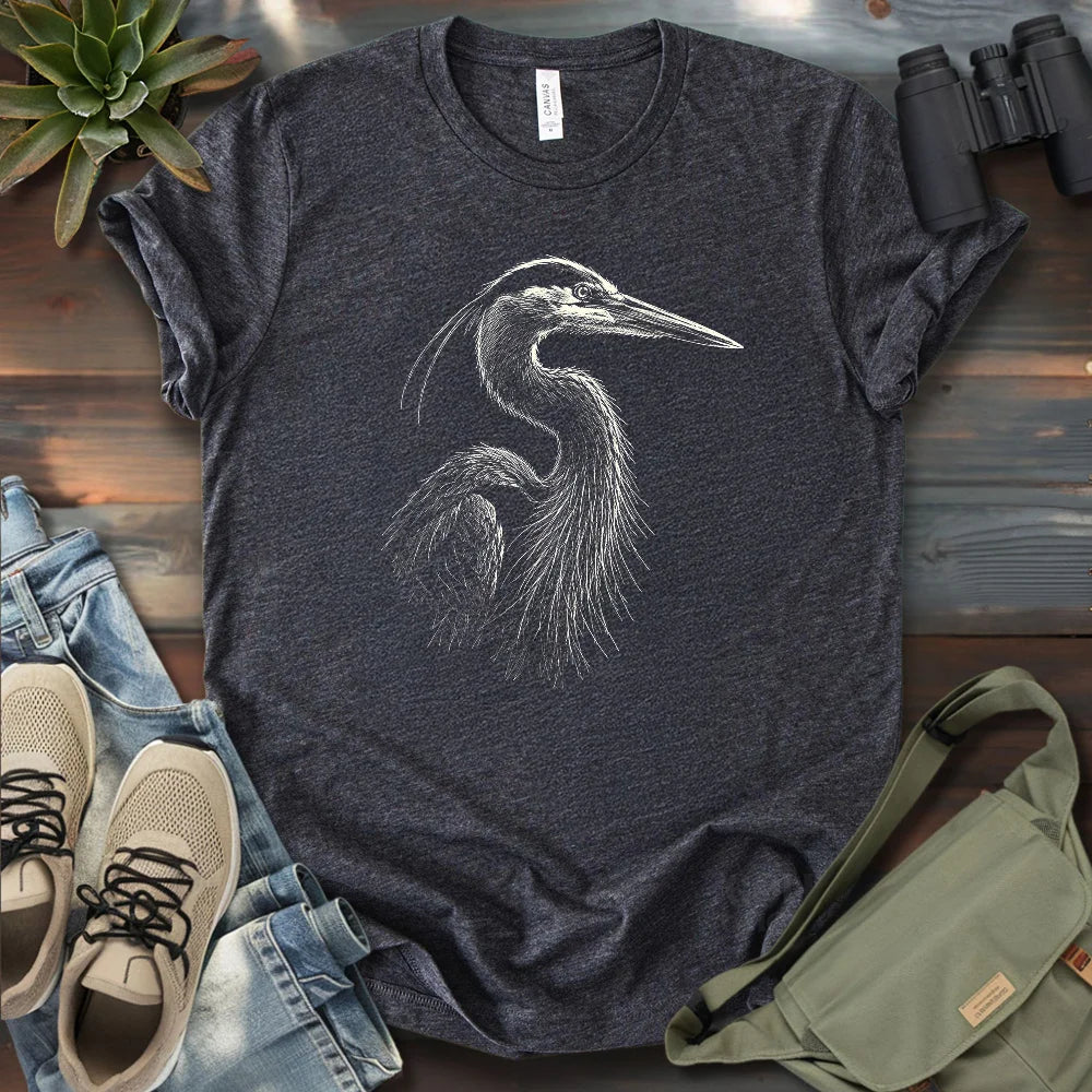 Heron Portrait T-shirt