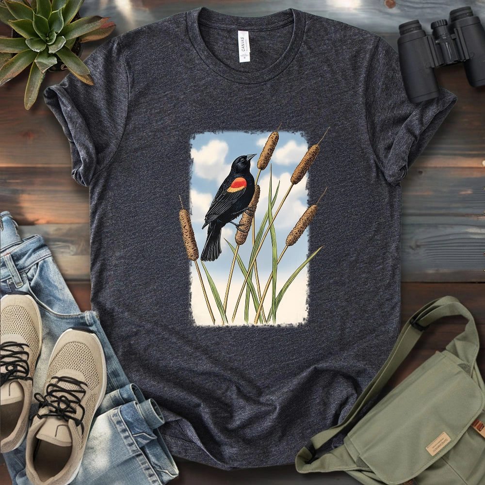 Morning On Cattail Field T-shirt