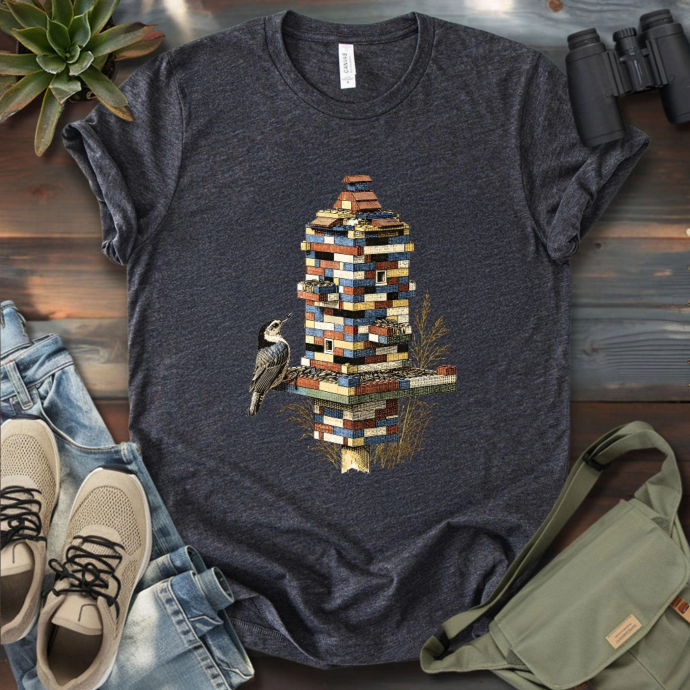 Nuthatch Playing Lego T-shirt