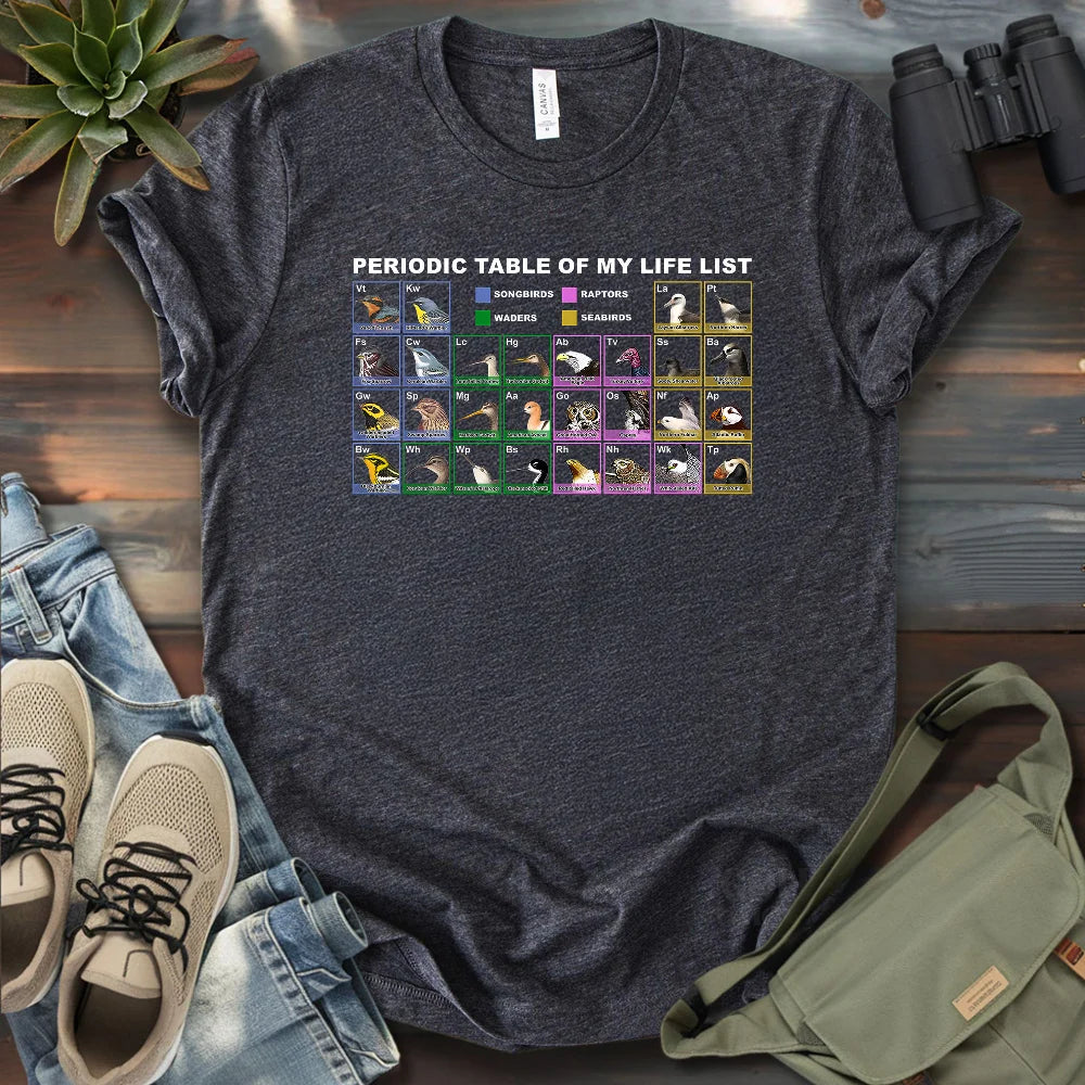 Periodic Table Of Birds T-shirt