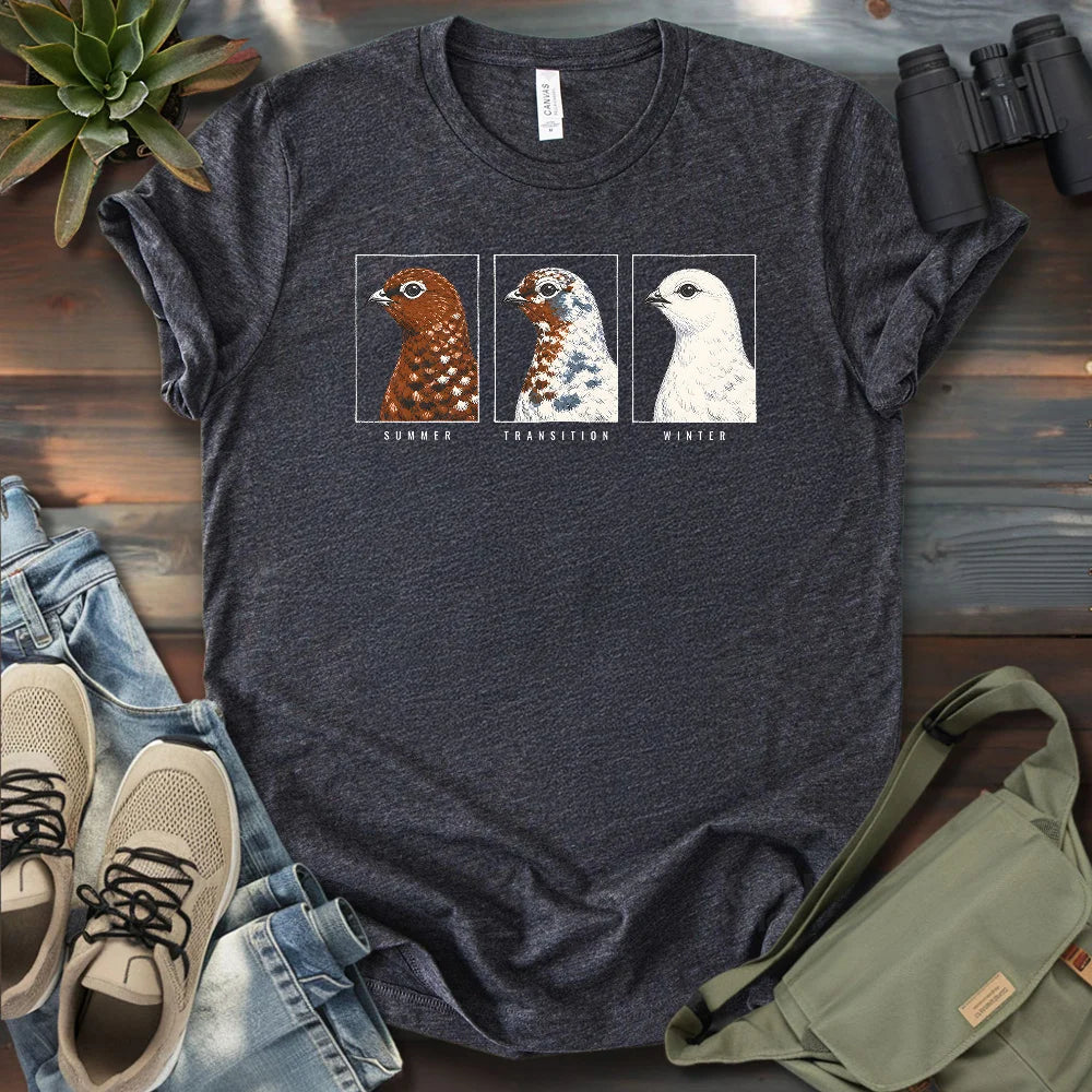 Ptarmigan Through the Seasons T-shirt