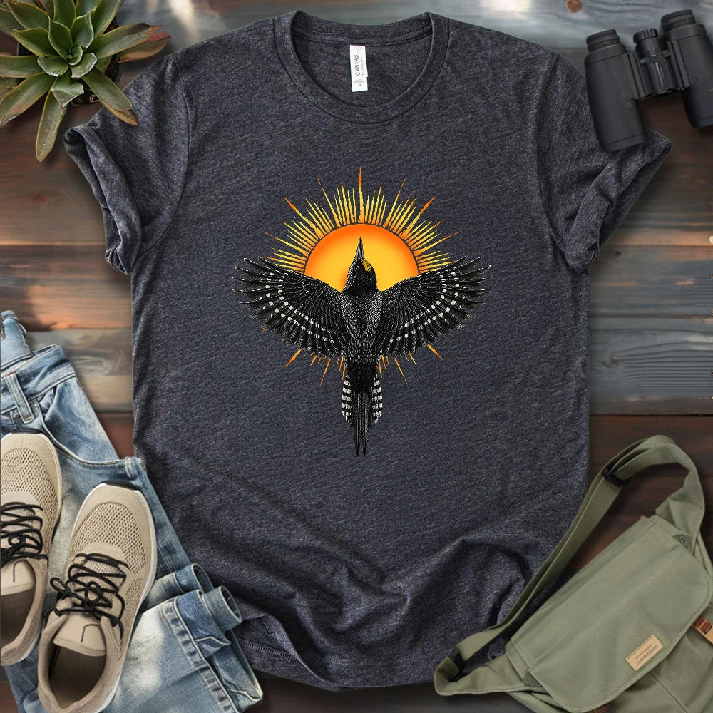 Rise Black Backed Woodpecker T-shirt