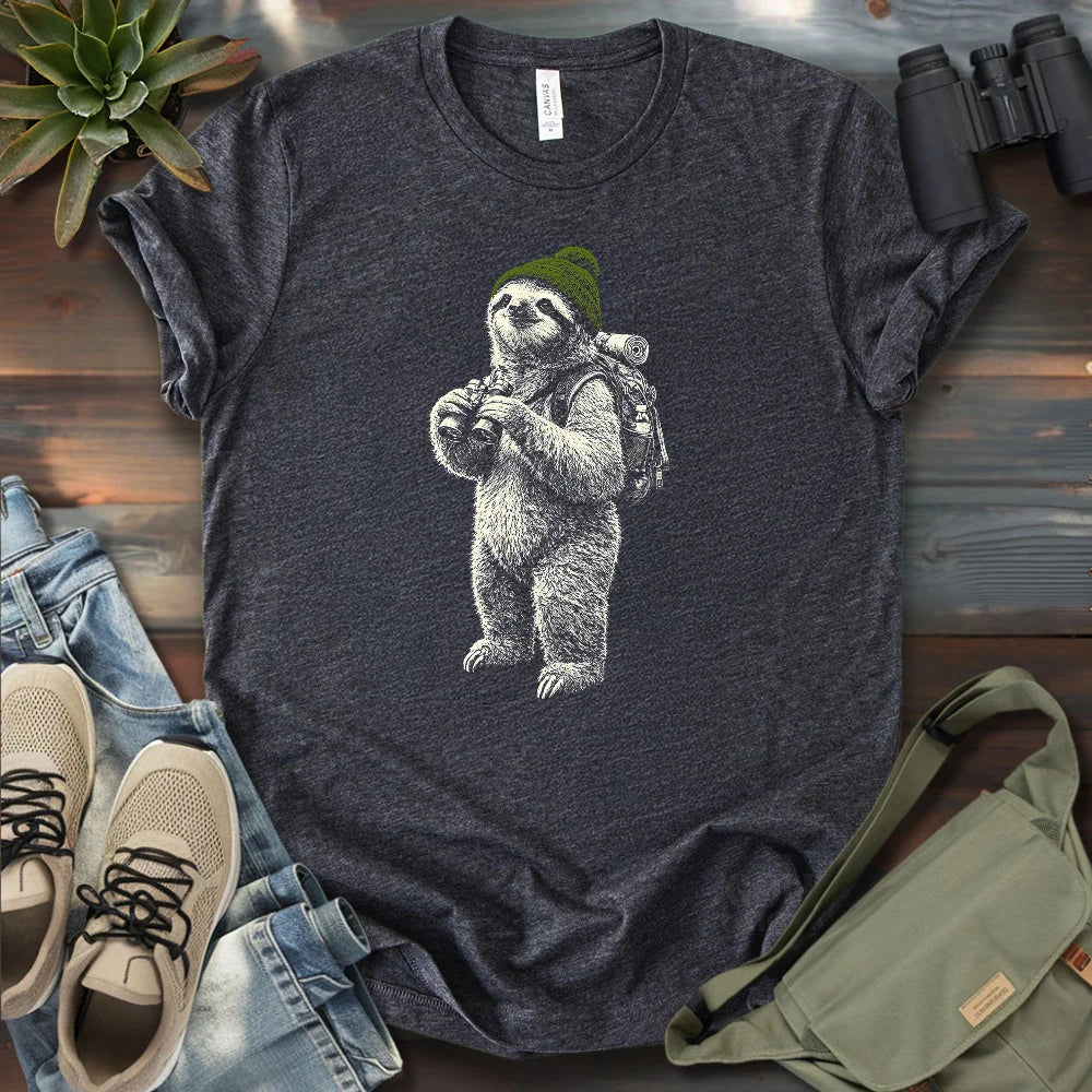 Sloth Going Birding T-shirt