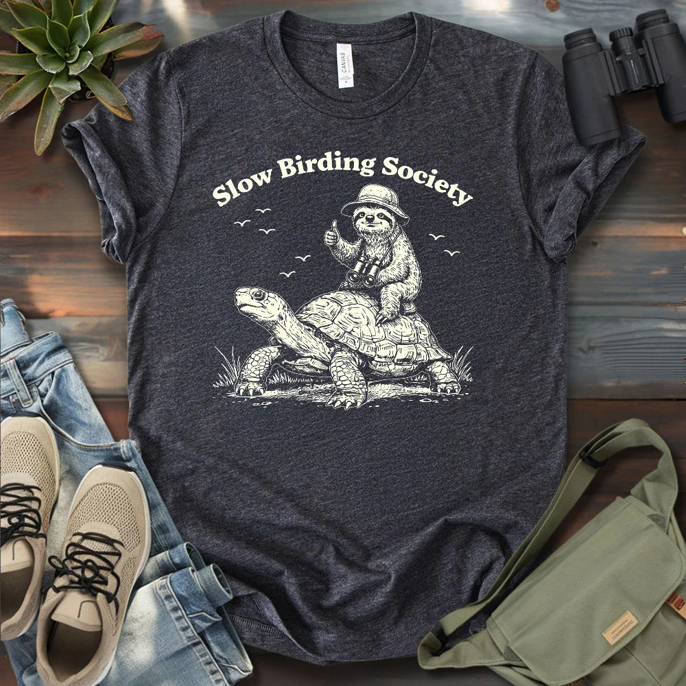 Slow Birding Society T-shirt