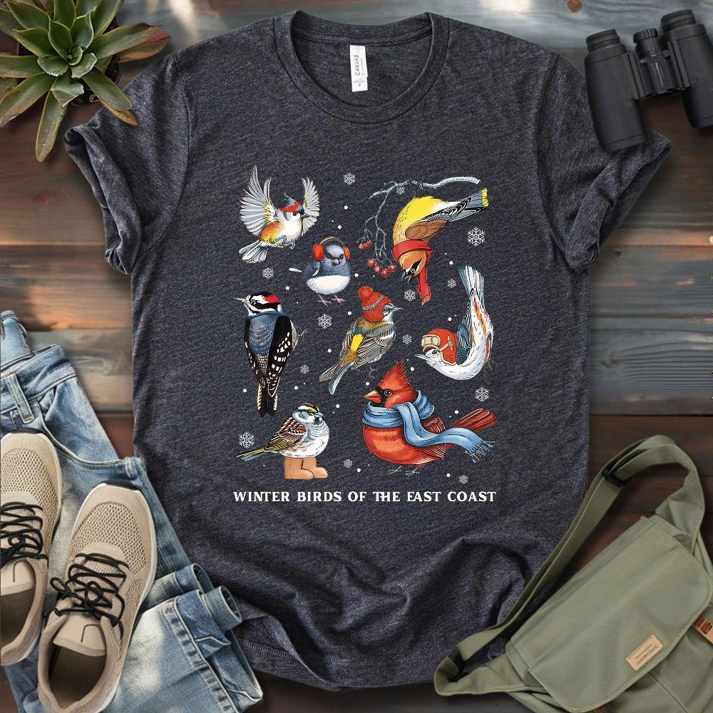 Winter Birds Of East Coast T-shirt