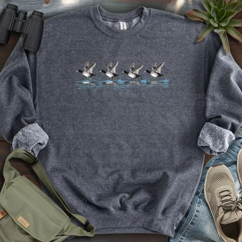 American Coot Running On Water Sweatshirt