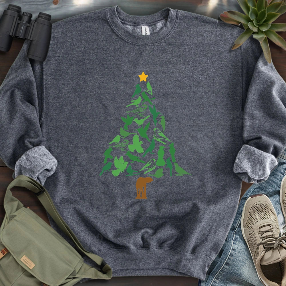 Backyard Birds Christmas Tree Sweatshirt