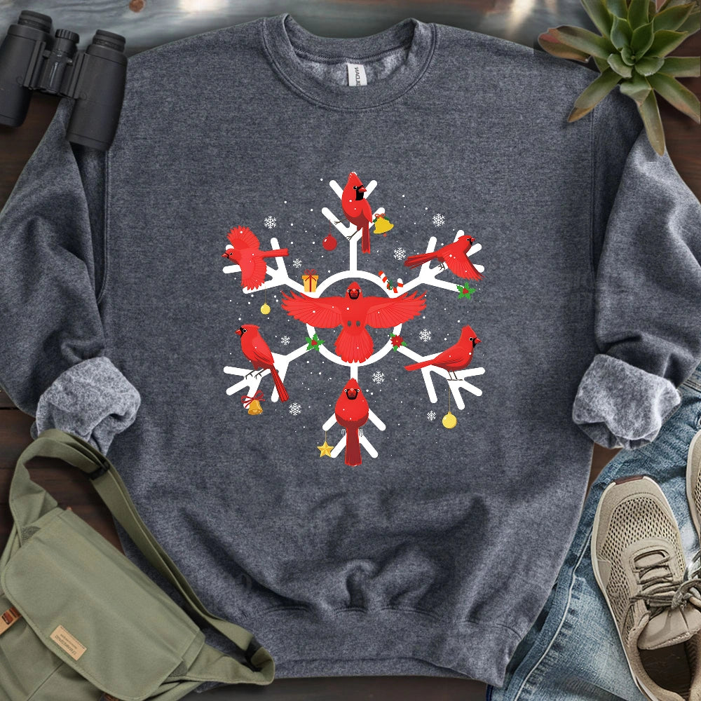 Cardinal Snowflake Sweatshirt