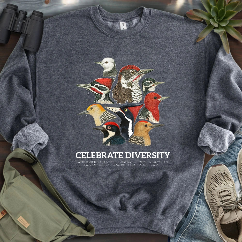 Celebrate Diversity Of Woodpeckers Sweatshirt