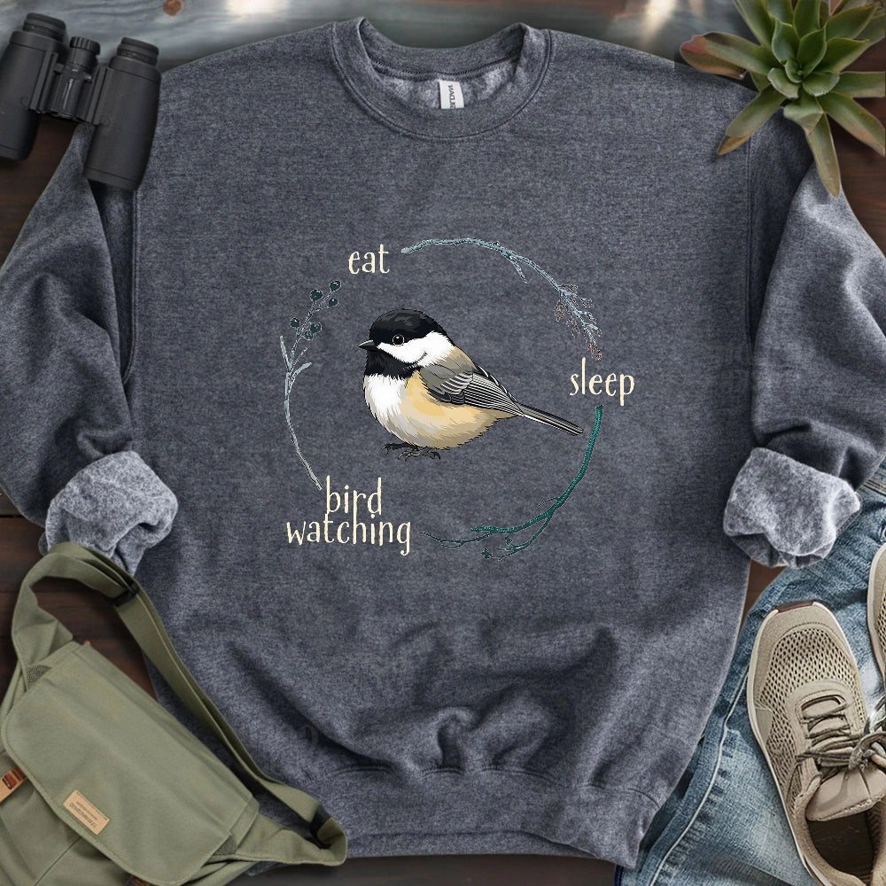 Eat, Sleep, Birdwatching, Repeat Sweatshirt