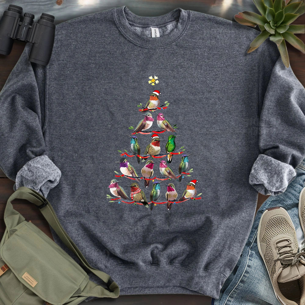 Hummingbird Christmas Tree Sweatshirt