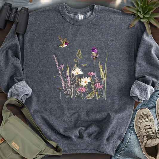 Hummingbirds And Wildflowers Sweatshirt