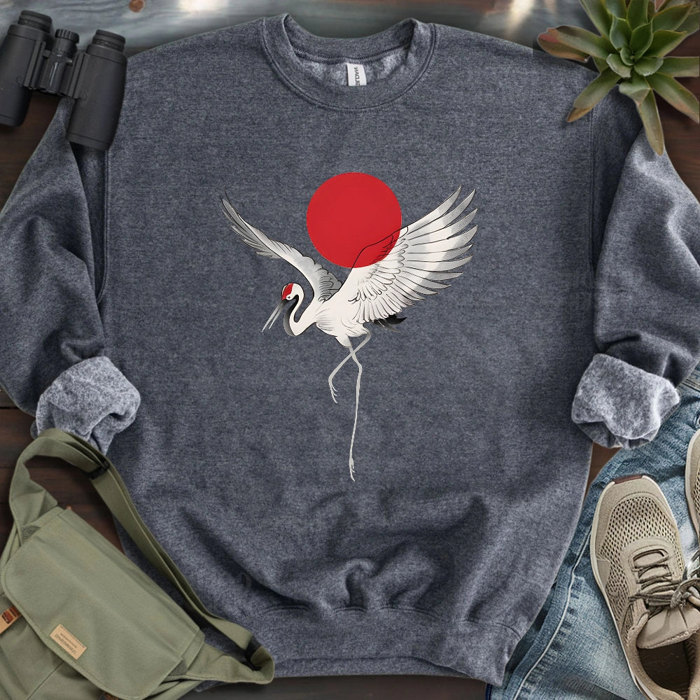 Japan Sun Crane Sweatshirt
