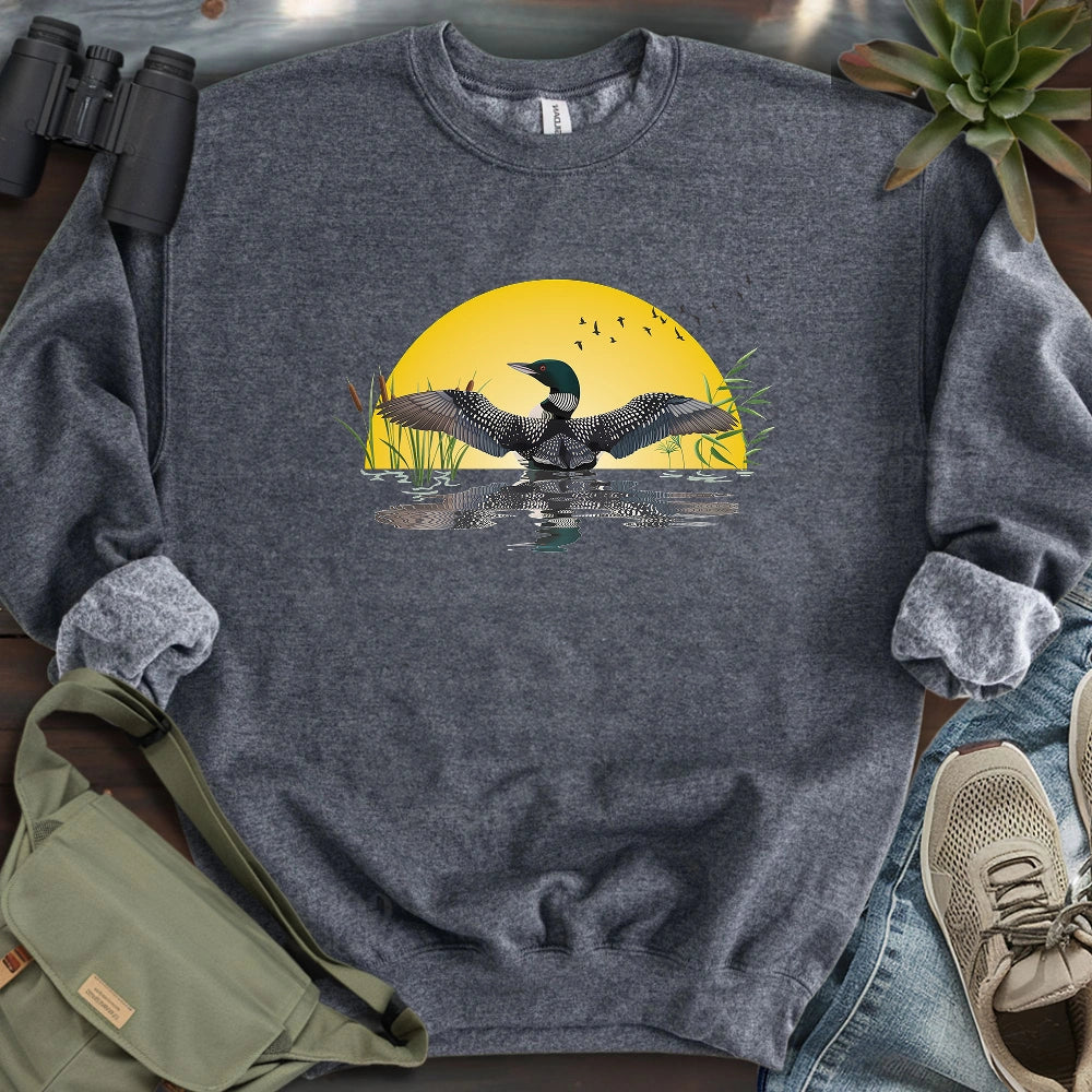 Loon Dance At Dawn Sweatshirt