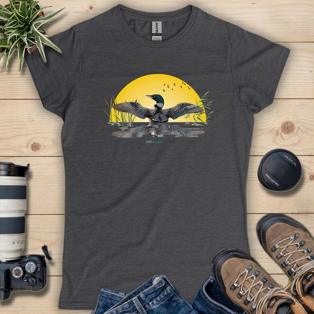Loon Dance At Dawn Women's T-shirt