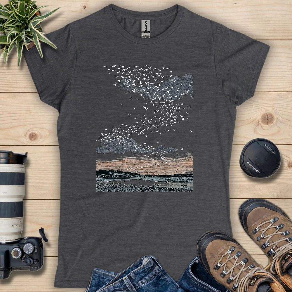 Migrating Wild Ducks Women's T-shirt