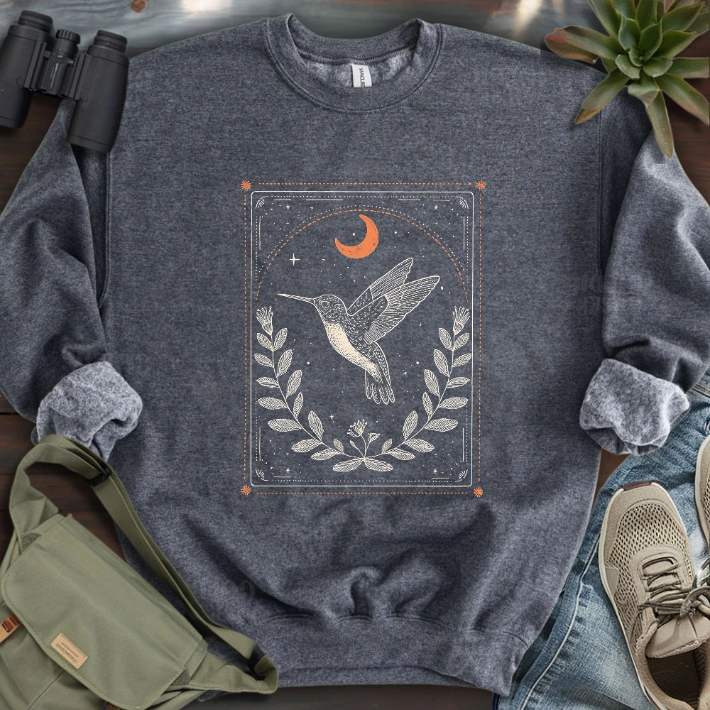 Moon Card Hummingbird Sweatshirt