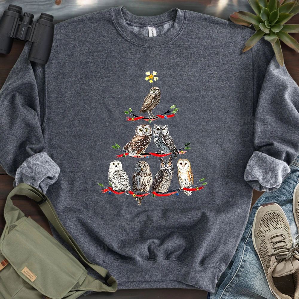 Owl Christmas Tree Sweatshirt
