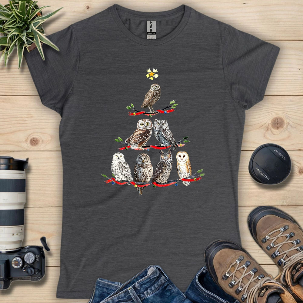 Owl Christmas Tree Women's T-shirt