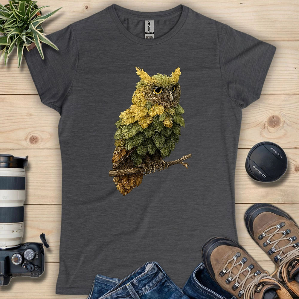 Owl Made By Leaves Women's T-shirt