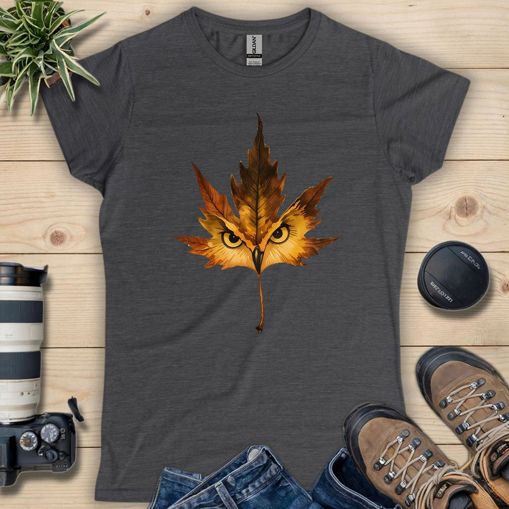 Owl Mapple Leaf Women's T-shirt