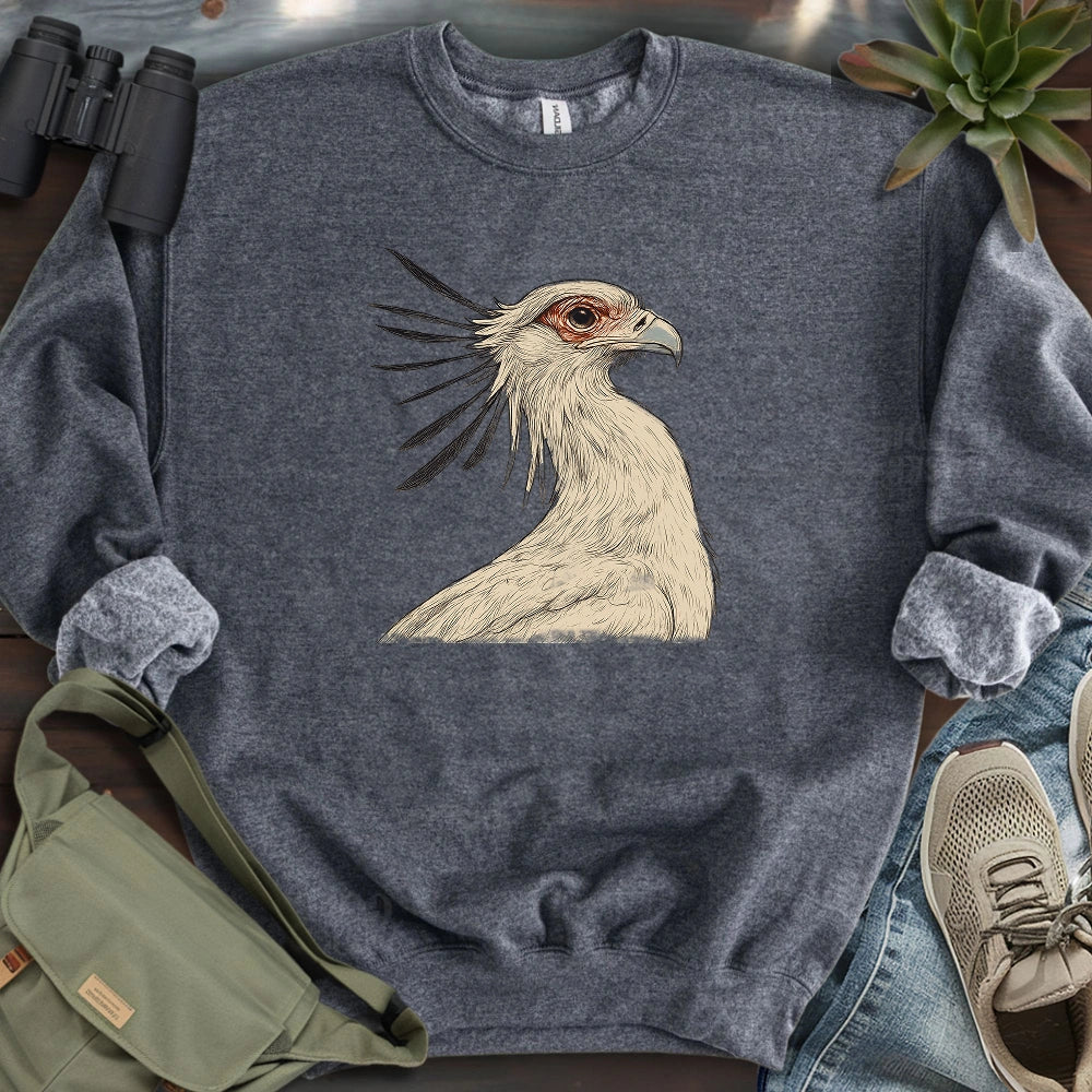 Secretary Bird Sketch Sweatshirt