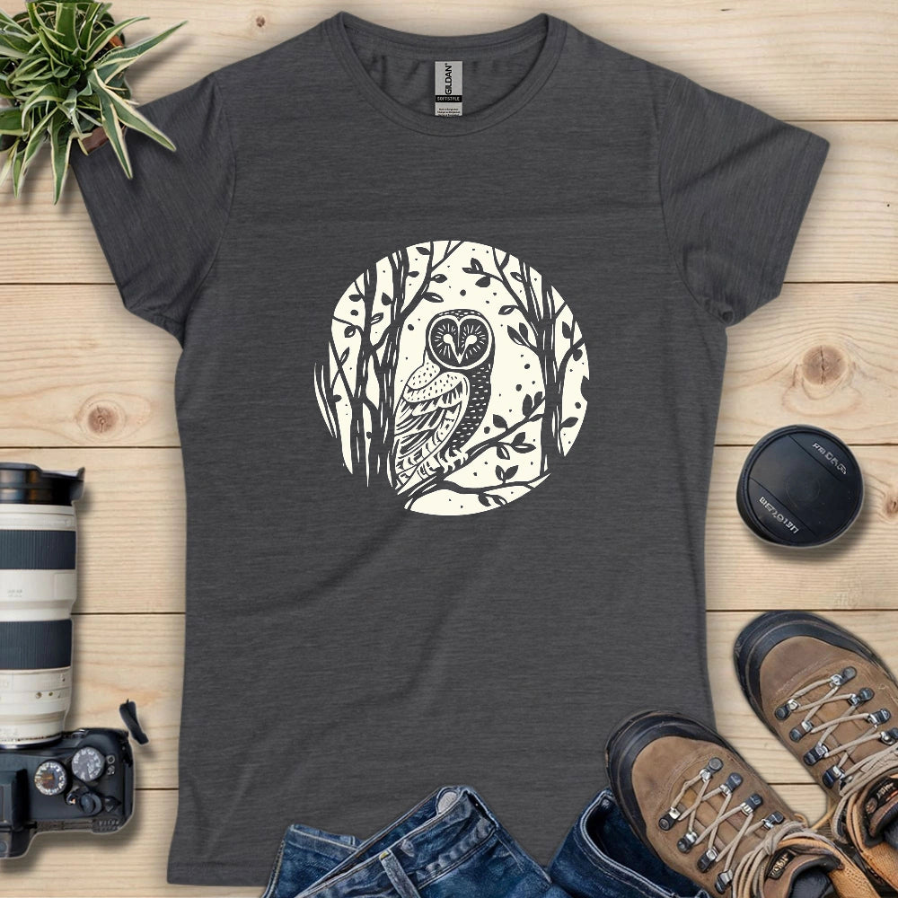 Simple Winter Barn Owl Women's T-shirt