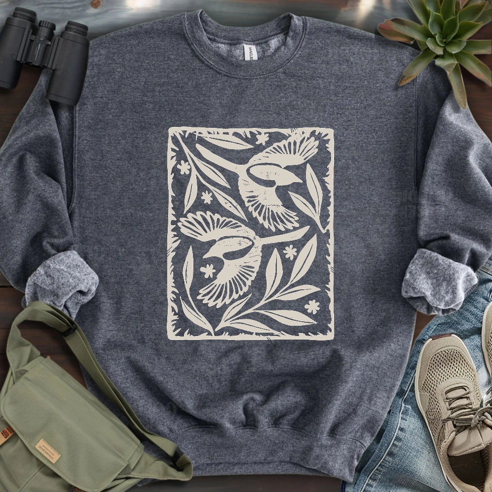 Sparrow Among Petals Sweatshirt