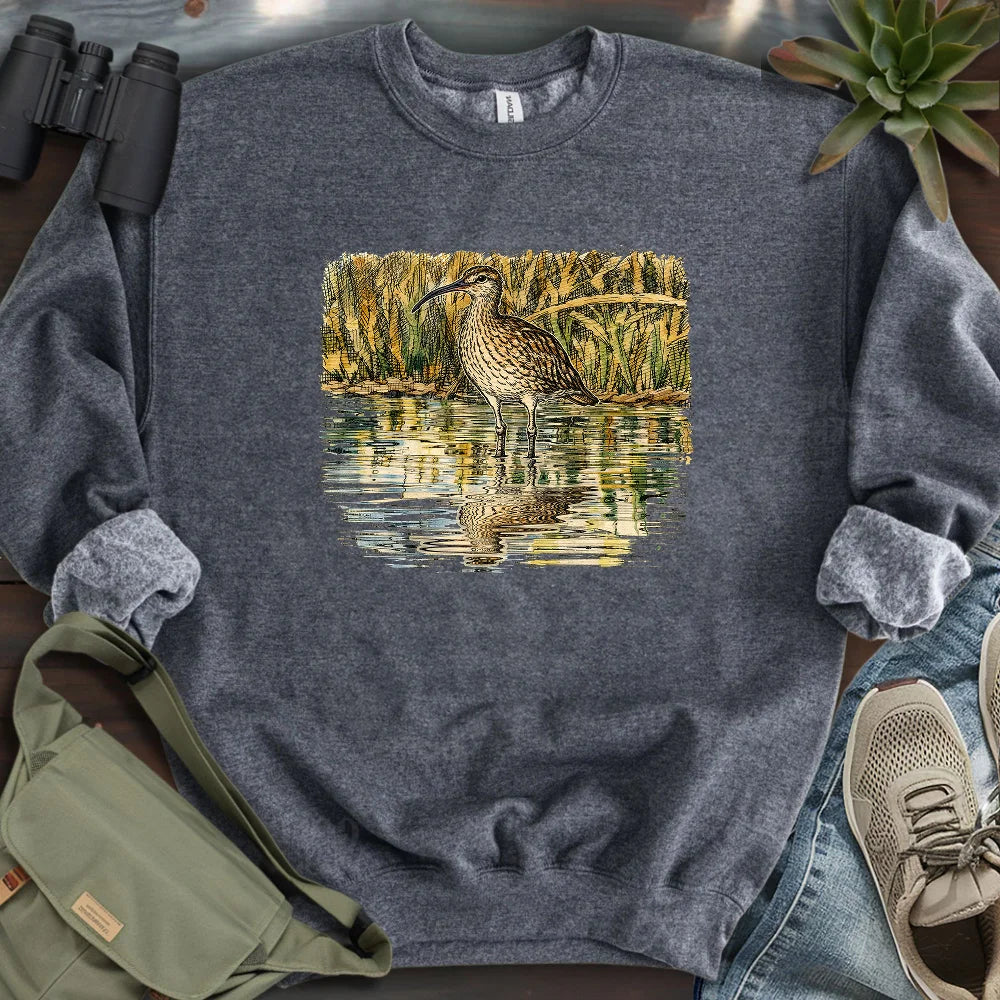 Whimbrel Shadow On Water Sweatshirt