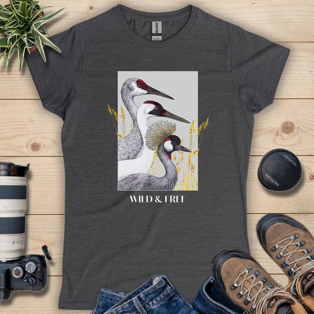 Wild Cranes Must Be Protected Women's T-shirt