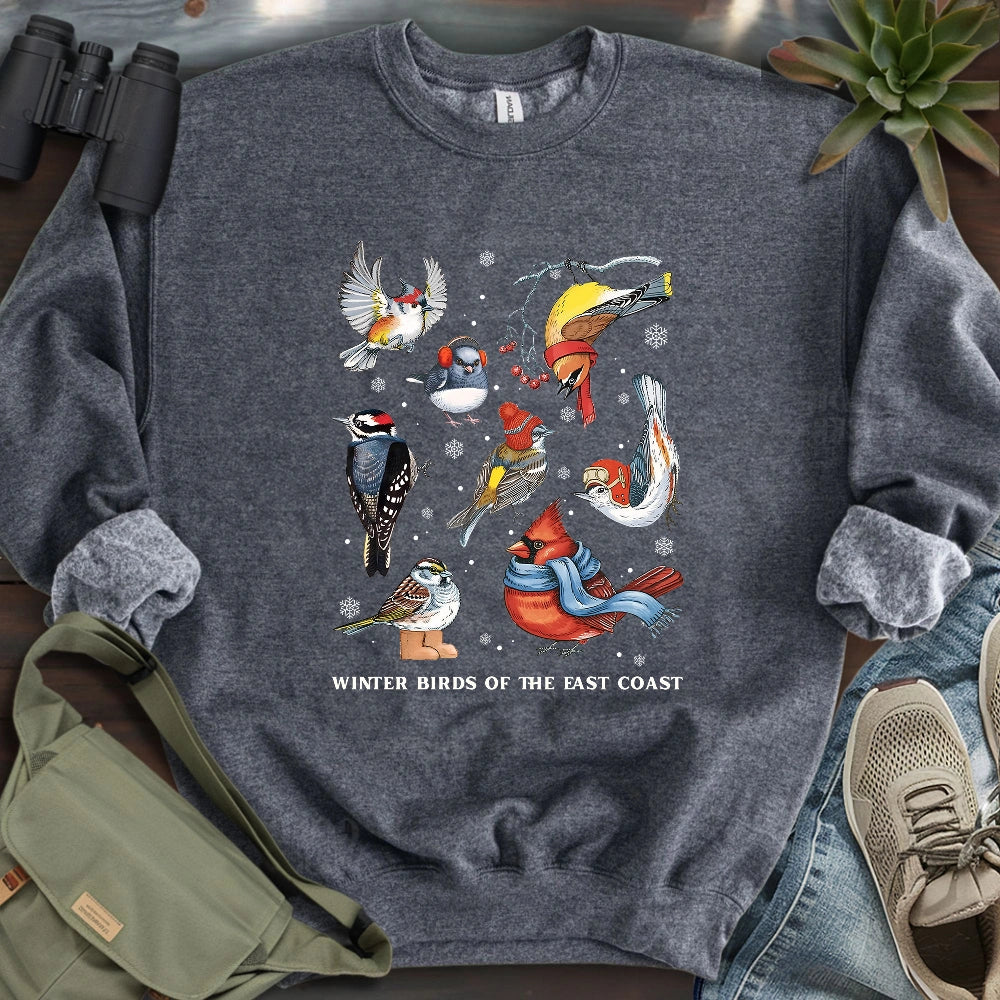 Winter Birds Of East Coast Sweatshirt
