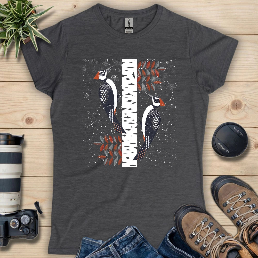 Winter Woodpeckers Women's T-shirt