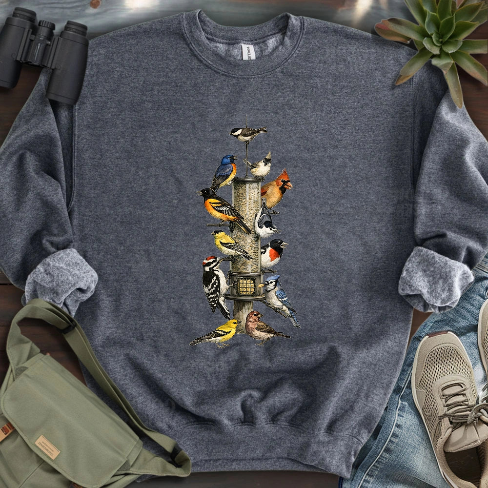 Wonderful Morning At Bird Feeder Sweatshirt