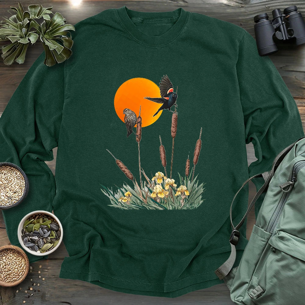 A Couple Of Red-winged Blackbird Long Sleeve T-shirt