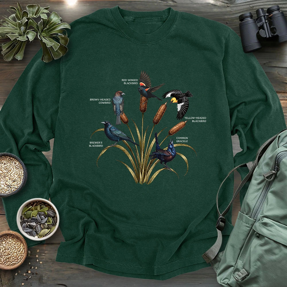 A Gathering of Blackbirds Long Sleeve T-shirt