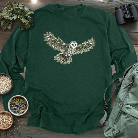 Barn Owl FLying Long Sleeve T-shirt