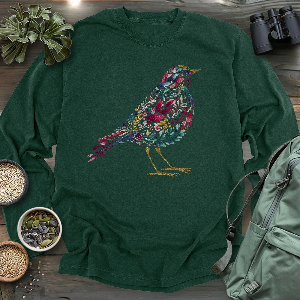 Bird Made By Leaves Long Sleeve T-shirt
