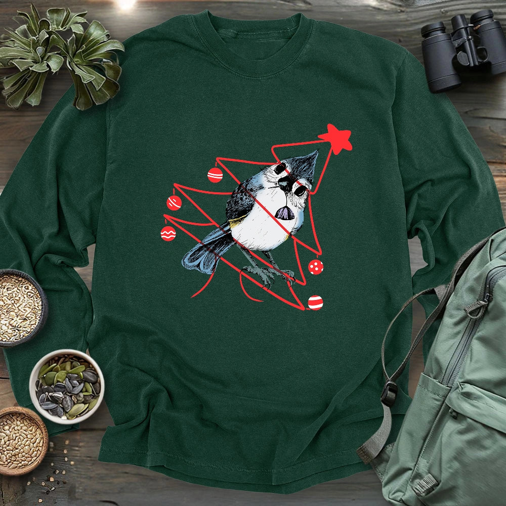 Bird Noel Tree Long Sleeve T-shirt
