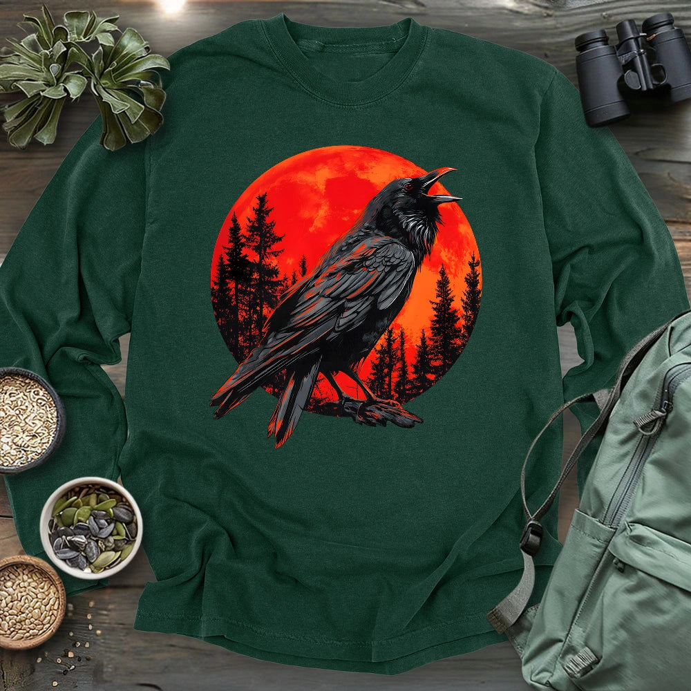 Blood Moon Raven Long Sleeve T-shirt