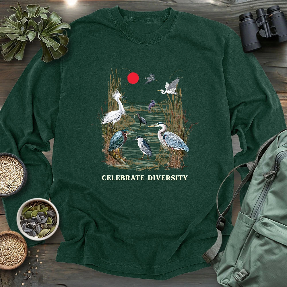 Celebrate Heron Diversity Long Sleeve T-shirt