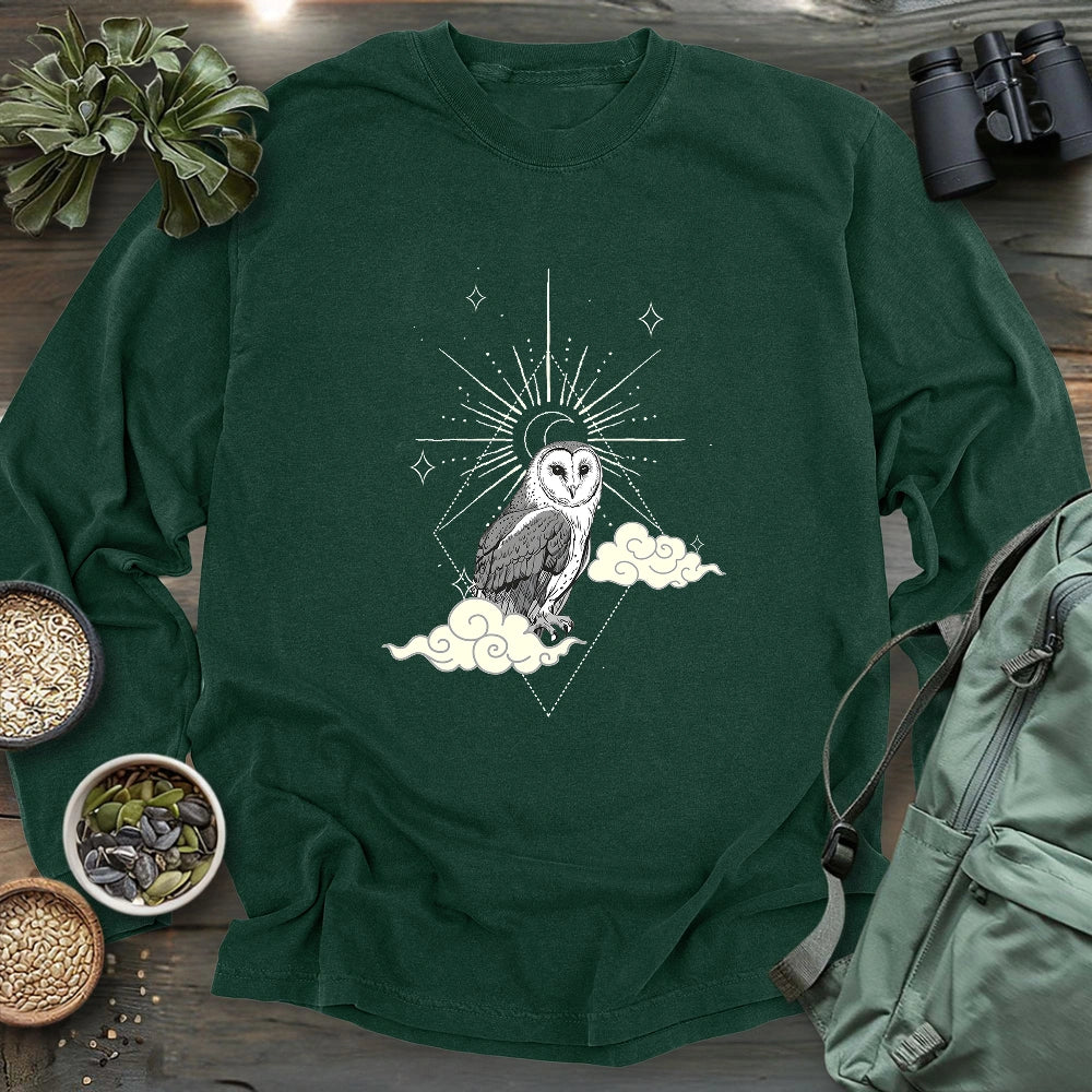 Celestial Barn Owl Long Sleeve T-shirt