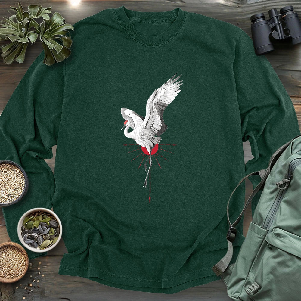 Celestial Crane Long Sleeve T-shirt