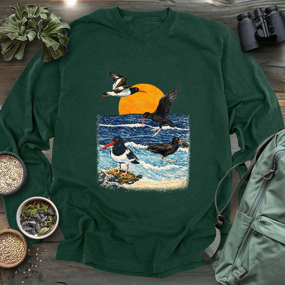 Coastal Oystercatchers Long Sleeve T-shirt